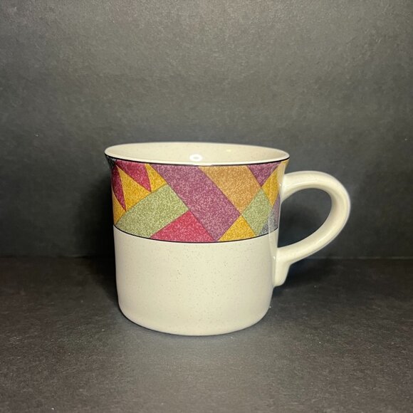 Vintage Studio Nova Palm Desert Y2216 Geometric Small Ceramic Coffee Mug Cup 3" - Picture 1 of 6